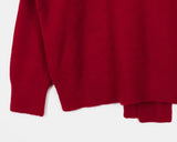 Culti V-Neck Off-Shoulder Muffler Knit Set