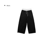 Se-eun Color Matching Nylon Wide Pants