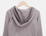 Roban Slim Stripe Two-Way Hooded Zip-Up