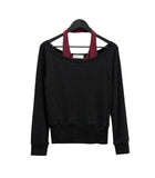 Blend Waffle Layered Halter Sweatshirt
