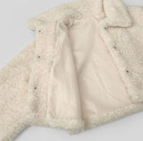 Winter Fluffy Fleece Collar Crop Fur Jacket