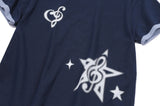 Heart Clef CROP Ringer Short Sleeve Tee