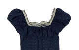 [Scrunchie set] Zans Dot Lace Puff Ribbon Blouse