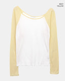 Ella Raglan One-Shoulder Long Sleeve T-Shirt