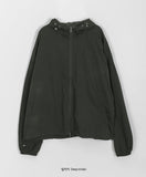 [unisex] Gutumt Glossy Hood Nylon Zip-up Jumper