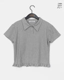 [MADE] Seju Dot Collar Frill Short Sleeve T-Shirt