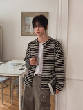 Luboy Striped Crop Cardigan