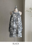 Rabbi Toile Chiffon Off-Shoulder Mini One Piece