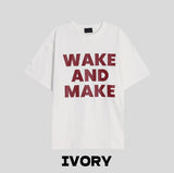 Make lettering print short sleeve t-shirt