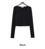 Reen U-Neck Crop Long Sleeve Tee