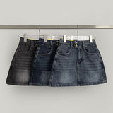 Pelvic Pad 2 Button Denim Skirt