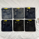 Basic Wide Fit Washing Banding Span Heated Fabric Brushed Denim Pants
