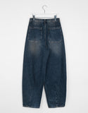 Kyoda Vintage Washing Wide Dart Denim Pants