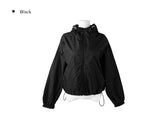 Revl Hood Nylon Windbreaker Zip-Up Jacket