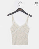 Lilfew Flower Lace Crop Sleeveless