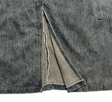 Kerum Washed Long Denim Skirt
