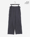 [MADE] Corken incision side ribbon strap wide two-way nylon pants
