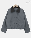 Jamin button color matching crop jacket