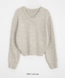 Polkin mix color V-neck wool knit