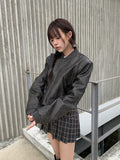 I'm Button Check Mini Skirt