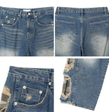 Penta Camo Layered Denim Pants