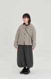 [BAONHAUS] Poriri Boucle Collar Bokashi Wool Cardigan