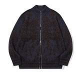 [2-WAY] Java Pattern Zip-Up Knit