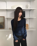 Ribe Burton V-Neck Ribbed Long Sleeve T-Shirt