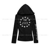 Pinter Grunge Snap Button Slim Hoodie