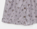 Cushing Flower Pattern Frill Sleeveless Blouse