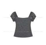 Yui Lace Shirred Puff Short Sleeve