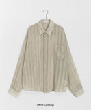 [unisex] Aldeck Summer Seersucker Check Over Shirt