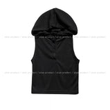 Bare Button Linen Hooded Sleeveless