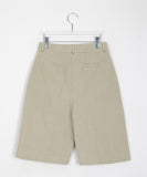 Vassell Corduroy Pintuck Bermuda Pants