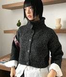 BOCASHI HIGH-NECK CARDIGAN