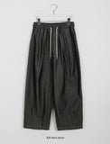 [unisex] Macon pin tuck banding string denim pants