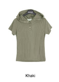 Erica Hood Button Short Sleeve