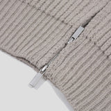Central Rope High-Neck Knit Zip-Up