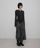 Asymmetrical Draped Hoodie