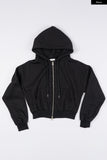 Soft set crop hoodie zip-up