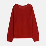 Air V-neck Linen Long Sleeve Knit