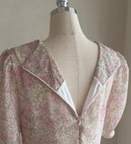Atyu Pink Flower Shirring Chiffon One Piece