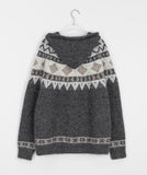 Yutani Cowichan Duffel Knit Hood Cardigan