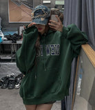 New York Embroidered Overfit Hoodie