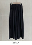 Hazel Wrinkle Short Sleeve T-Blouse Banding Wide Pants Set