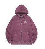 [2-WAY] Ear Stand Pigment Hood Zip-Up