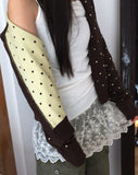Vda Dot Color Matching Knit Cardigan