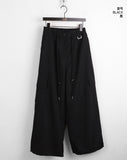 Kippen Nylon Two-Way Back Banding Cargo Long Wide Jogger Pants