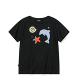 Dolphin Pop Crop Short Sleeve Tee