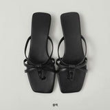 Basic Lovely Ribbon Twist Mules Summer Sandals Slippers